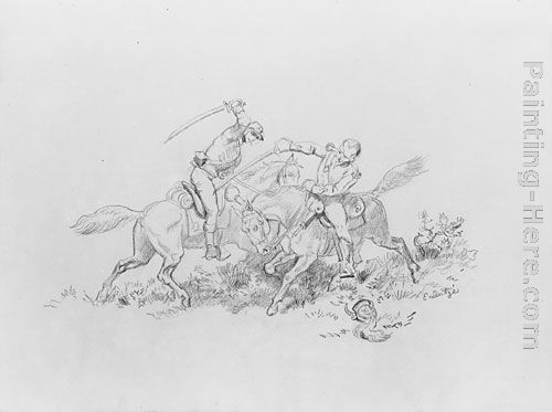 Soldiers Fighting painting - Emanuel Gottlieb Leutze Soldiers Fighting art painting